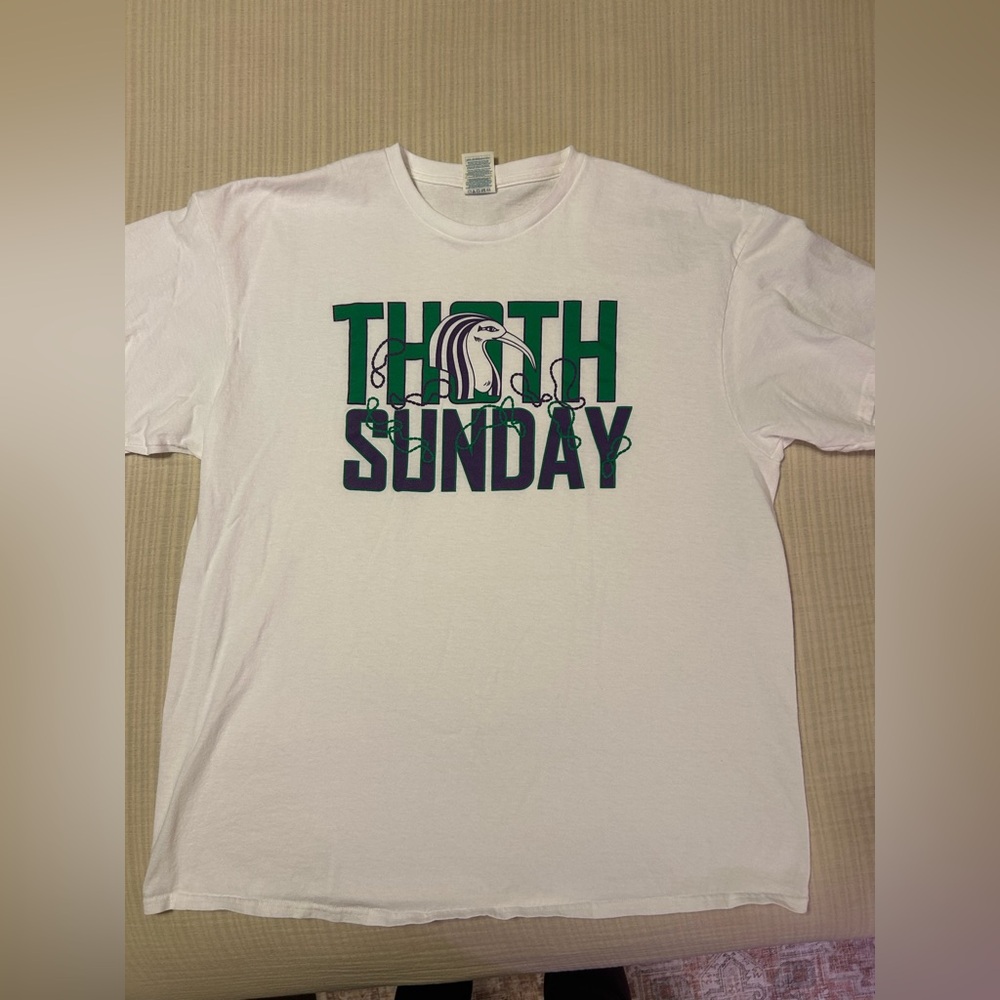 Mardi Gras Krewe of Thoth Sunday White Graphic T-shirt